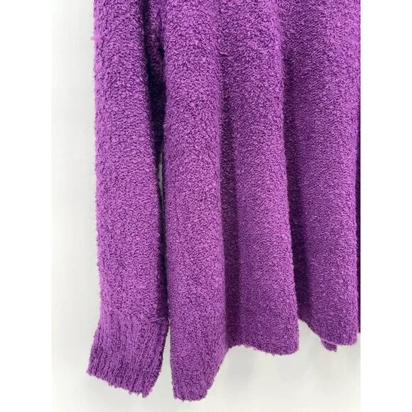 Vintage Le Chois Hong Kong Sweater Size 1X Plus Chunky Knit Barney Grape Purple - Picture 5 of 8
